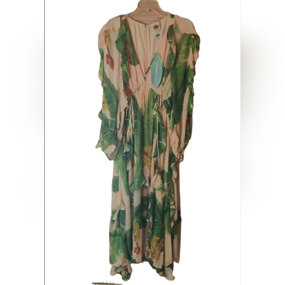Farm Rio Fresh Bananas Maxi Dress Size Large Nwt - Picture 13 of 15